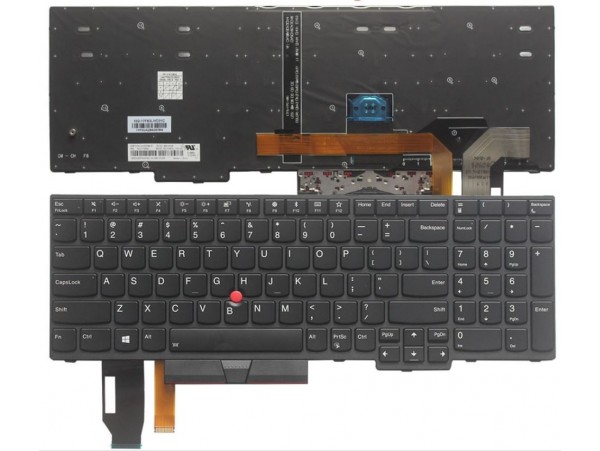 Tipkovnica za prenosnik Lenovo ThinkPad E580 L580 PK131675100 01YP560 01YP640 KB250US-BL Osvetlitev (backlight) US SLO nalepke